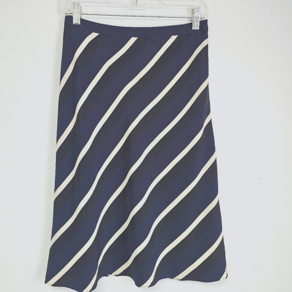 VTG Banana Republic Silk A-Line Skirt Sz 6 Y2K Coastal Grandma Career Office